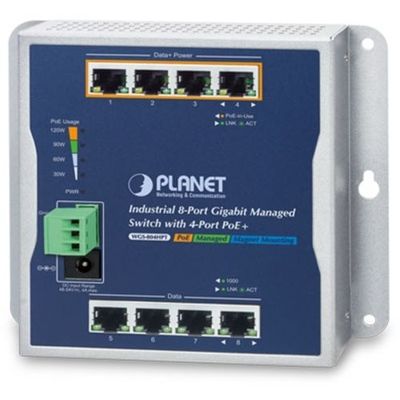 PLANET TechnologyCorporation 産業用PoE+マネージドギガビットイーサネットスイッチ WGS-804HPT 1個（直送品）