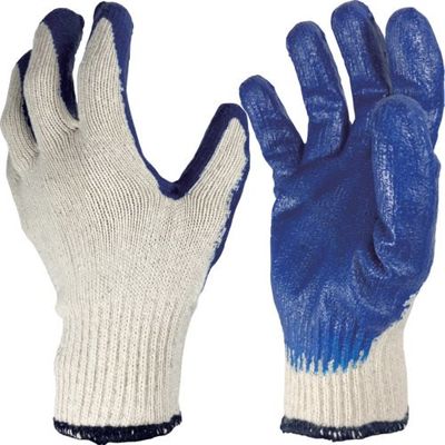 勝星産業 勝星 ゴム引き手袋 ゴム引き薄手10双組ブルー 550 1セット(50双:10双×5組) 681-5992（直送品）
