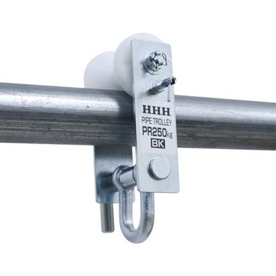 スリーエッチ HHH パイプトロリー ストッパー付き PR250BK 1台 685-2060（直送品）