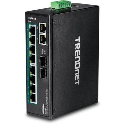 TRENDnet 10ポート 産業用ギガビットPoE+ DINレールスイッチ TIーPG102 1個 687-0763（直送品）
