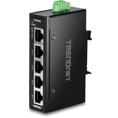 TRENDnet 5ポート 産業用ファストイーサネットDINレールミニスイッチ TIーELC50 1個 684-7023（直送品）