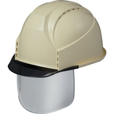 住べテクノプラスチック スミハット KKC3S型 帽体(クリーム)・バイザー(グレースモーク)・シールド付き KKC3S-B-14-G 1個（直送品）