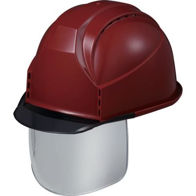 住べテクノプラスチック スミハット KKC3S型 帽体(エンジ)・バイザー(グレースモーク)・シールド付き KKC3S-B-18-G 1個（直送品）