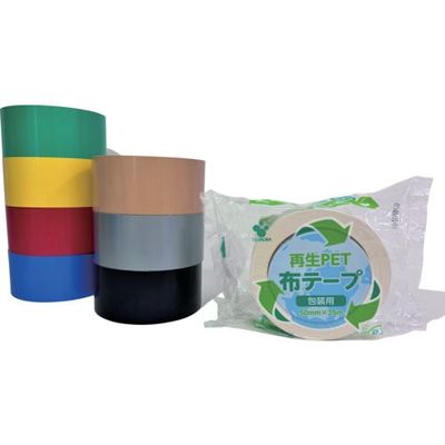 寺岡製作所 TERAOKA 再生PET布テープ No.1605 黒 25mm×25M 1605 BK 25X25 1セット(60巻)（直送品）