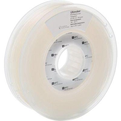 Ultimaker 純正フィラメント PLA Transparent 2.85mm 750g 1614 1巻 688-7305（直送品）