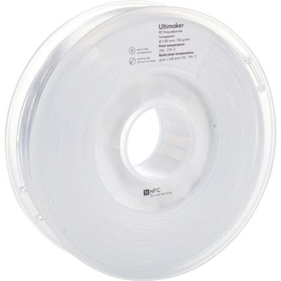 Ultimaker 純正フィラメント PC Transparent 2.85mm 750g 1640 1巻 688-8820（直送品）