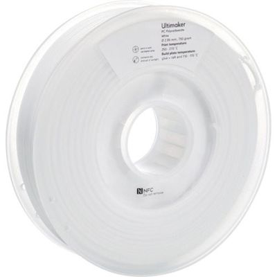 Ultimaker 純正フィラメント PC White 2.85mm 750g 1642 1巻 688-8824（直送品）