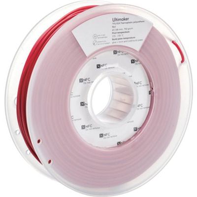 Ultimaker 純正フィラメント TPU95A Red 2.85mm 750g 1731 1巻 688-8821（直送品）