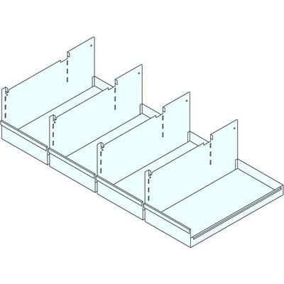 SANSHIN スリム棚板ラック スリムイーラック仕切りトレー1段セット H350×W1250×D625用 EBST43562-FMW0（直送品）