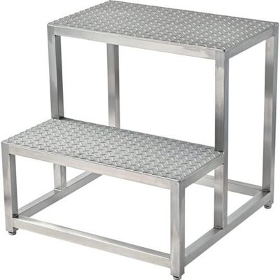 クラフトワーク ステンレス作業用踏台 溶接一体型2段 SUSF2-606060 1台 685-3916（直送品）