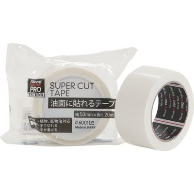 リンレイテープ 油面に貼れるテープ 6001L 50×20 白 6001L-50X20-W 1巻 679-5082（直送品）