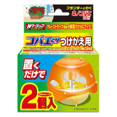 ライオンケミカル Wトラップ コバエとり つけかえ2個入り 4900480228498 1セット(2個×6)（直送品）