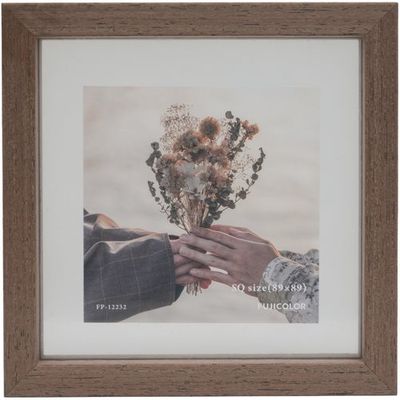 富士フイルム フジカラー 写真フレーム フロティフレーム スクエア ブラウン FLOATYFRAMESQBR 1枚 689-7565（直送品）