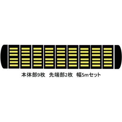 サンセルフ 減速くん タイプ2 アスファルト用 5mセット TYPE2-AS-5M 1セット 686-3254（直送品）