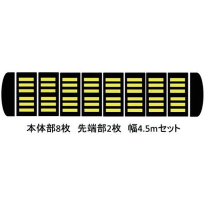 サンセルフ 減速くん タイプ2 アスファルト用 4.5mセット TYPE2-AS-4.5M 1セット 686-3257（直送品）