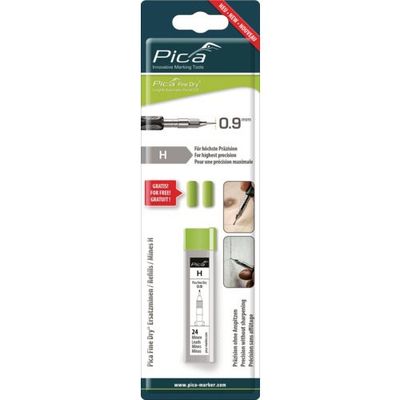 ピカコーポレイション ピカマーカー 建築用シャープペンシル"Fine Dry用替芯 24本入り 黒H 7050SB 1パック(24本)（直送品）