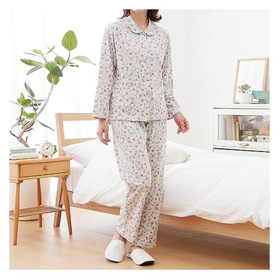 セルヴァン 綿100%ゆったりパジャマ ラベンダー系LL 047551704 1セット（直送品）