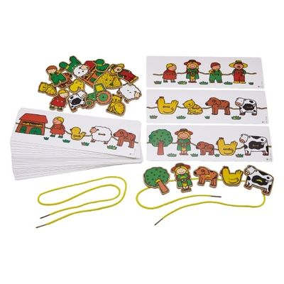 DLM 木製紐とおし見本カードつき 375128 1個（直送品）