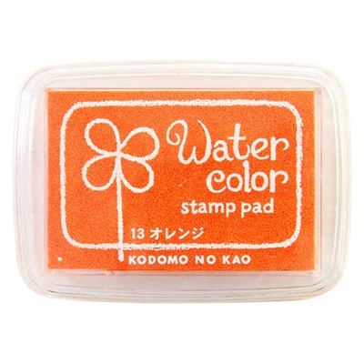 こどものかお 紙用インクパッド S 4102-013 オレンジ 4101131オレンジ013 1セット(1個×4)（直送品）