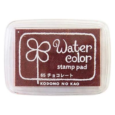 こどものかお 紙用インクパッド S 4102-065 チョコレート 4101134チョコレート065 1セット(1個×4)（直送品）