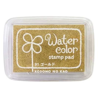 こどものかお 紙用インクパッド S 4102-091 ゴールド 4101136ゴールド091 1セット(1個×4)（直送品）