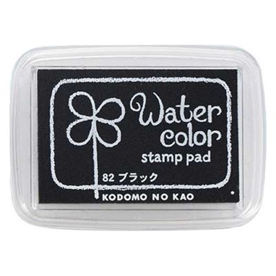 こどものかお 紙用インクパッド S 4102-082 ブラック 4101135ブラック082 1セット(1個×4)（直送品）
