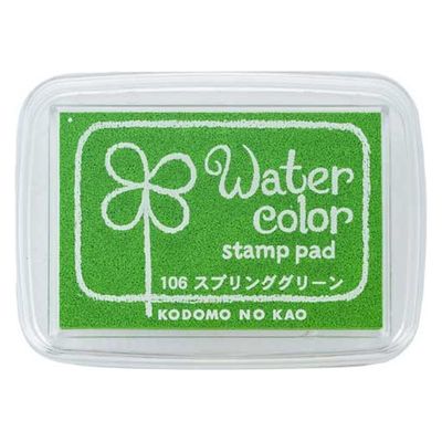 こどものかお 紙用インクパッド S 4102-106 スプリング緑 4101138スプリング106 1セット(1個×4)（直送品）