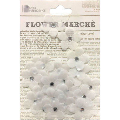 花岡 ペーパーインテリジェンス フラワーマルシェヴェラムビジューホワイト 4108609 1パック×5（直送品）