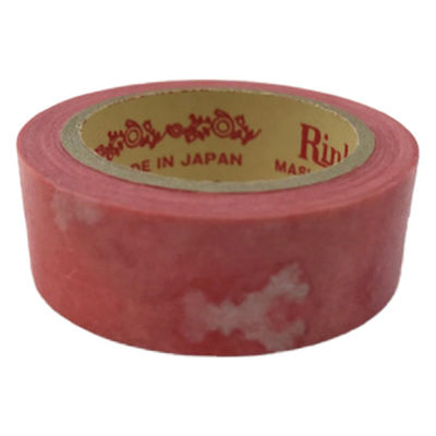 リンレイ マスキングテープ 彩り水彩 あか 4110168スイサイ アカ 1セット(1個×5)（直送品）