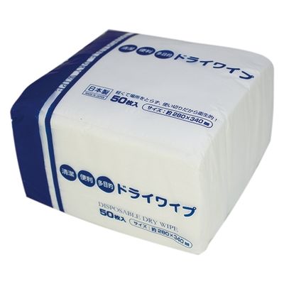 溝端紙工印刷 ドライワイプ50枚入 1パック(50枚)×2（直送品）