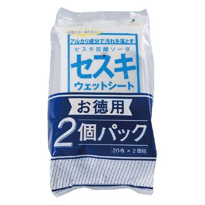 アズマ工業 セスキウェットシート 20枚入×2個組 1セット（直送品）