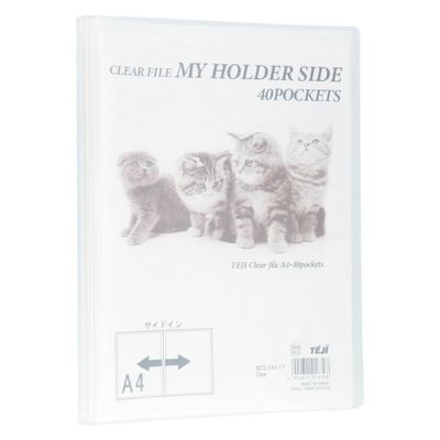 テージー マイホルダー40P MCS-344-17 クリア 1セット(1冊×3)（直送品）