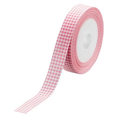 小堀リボン リボン Sギンガムチェックピンク15mmx23m No.1100クピンク15mmx23m 1セット(1巻×3)（直送品）