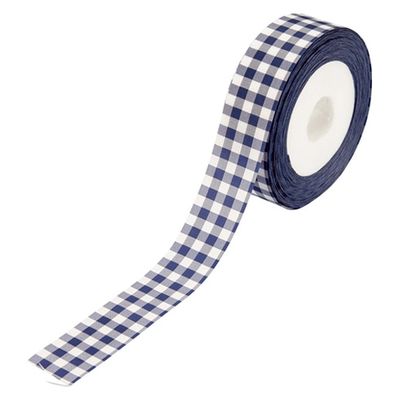 小堀リボン リボン Sギンガムチェック紺22mm×23m NO.1100コン 1巻（直送品）
