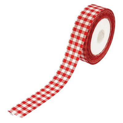小堀リボン リボン Sギンガムチェック赤 22mm×23m NO.1100アカ 1巻（直送品）