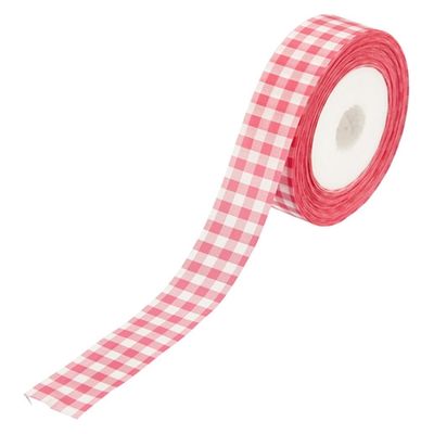 小堀リボン リボン Sギンガムチェックピンク22mmx23m NO.1100ピンク 1巻（直送品）