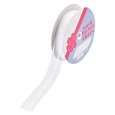 小堀リボン マジックフラワーNo.12 24mm×20m 白 NO.12シロ24 1セット(1巻×3)（直送品）