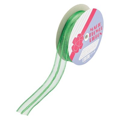 小堀リボン マジックフラワーNo.12 24mm×20m 緑 NO.12ミドリ24 1セット(1巻×3)（直送品）