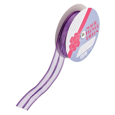 小堀リボン マジックフラワーNo.12 24mm×20m 紫 NO.12ムラサキ24 1セット(1巻×3)（直送品）