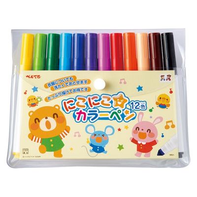 ぺんてる にこにこカラーペン12色セット SCS3-12 1セット(2個)（直送品）