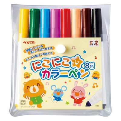 ぺんてる にこにこカラーペン8色セット SCS3-8 1セット(2個)（直送品）