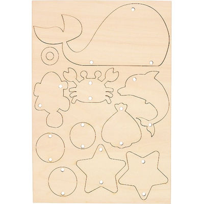 サンワ 木のモビールうみのいきもの 05424 1セット×3（直送品）