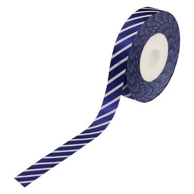 小堀リボン リボン ストライプ No1810 18mm 紺 1巻（直送品）