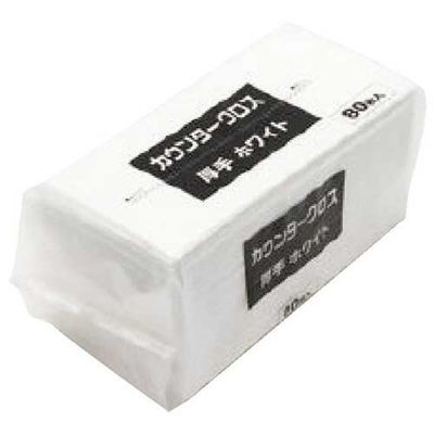 MISM カウンタークロス 厚手 80枚 ホワイト CW-80W 1パック(80枚)×3（直送品）