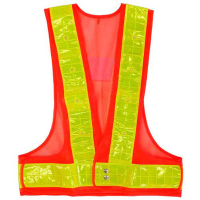 キタムラ産業 フラッシャーベスト オレンジ/黄反射 KFVK-70AY 1セット(2枚)（直送品）