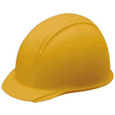 加賀産業 ヘルメット つば(雨溝)付 イエロー KGBo-1B 1セット(2個)（直送品）