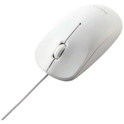 エレコム 光学式有線マウス M-LE10URWH ホワイト 1セット(3個)（直送品）