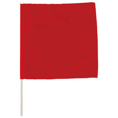 ユニット 手旗 赤 面ファスナー付 372-20A 1本（直送品）