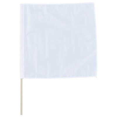 ユニット 手旗 白 面ファスナー付 372-21A 1本（直送品）