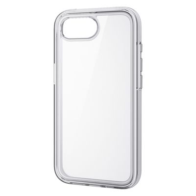 iPhone 16e ケース ハイブリッド カバー 衝撃吸収 ホワイト×クリア PM-A25SHVAIR2WH エレコム 1個（直送品）